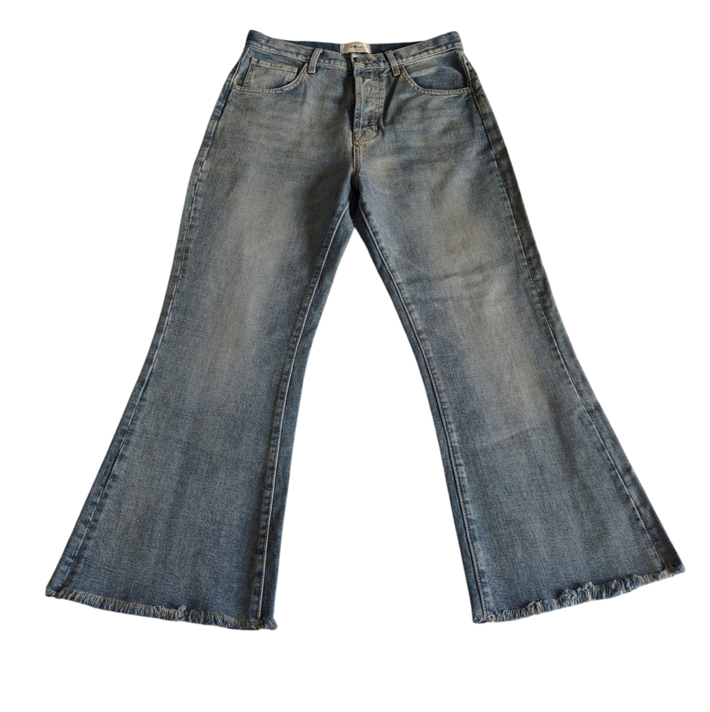 7 For All Mankind Easy Boy Bootcut Size 26 Button Fly Cropped Jeans